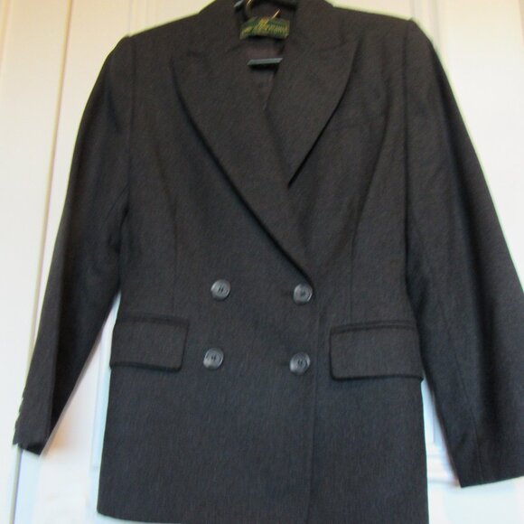 Embassy Row Wool Blazer, sz. 2P, Dark Grey - Picture 4 of 5